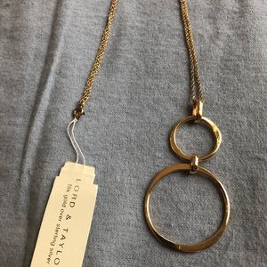 18k gold plated sterling silver necklace